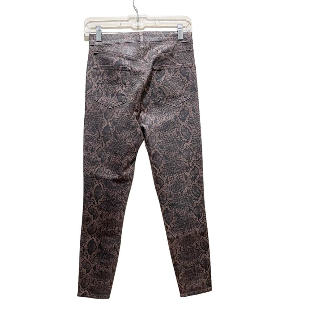 J BRAND Lillie Coated High Rise Skinny Jeans Snakeskin Size 27 - Picture 10 of 13